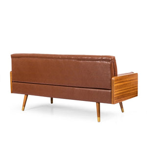 Nunzio Mid-Century Modern Tufted Sofa with Rolled Accent Pillows