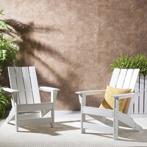 Image of Panagiota Outdoor Contemporary Adirondack Chair (Set of 2)