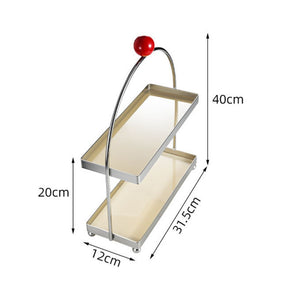 Pastel Cream Stainless Steel Cosmetic Organiser Display Shelf