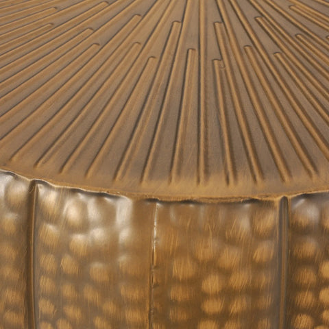 Image of Perrotto Modern Iron Sunburst Pumpkin Coffee Table