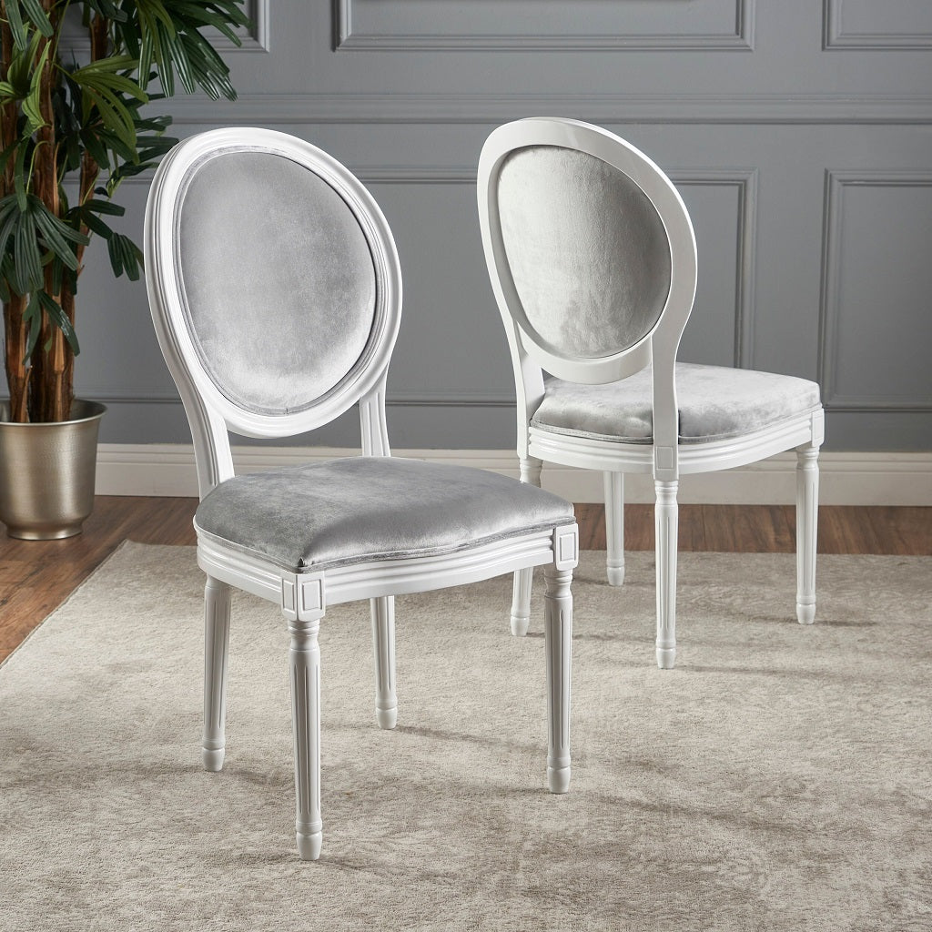 Phinnaeus Contemporary Velvet Dining Chairs (Set of 2)