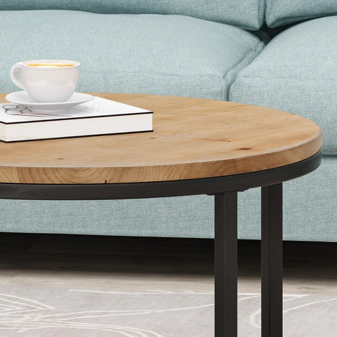 Image of Pia Modern Industrial Coffee Table Set