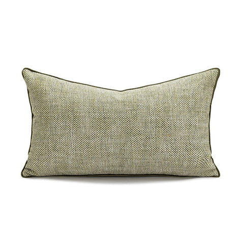 Image of Pickle Green Woven Textured Lumbar Pillow Cover