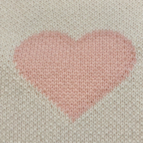 Image of Pink Loving Hearts Knitted Throw Blanket