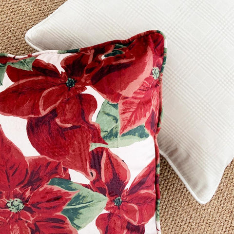 Image of Poinsettia Throw Pillow Cover