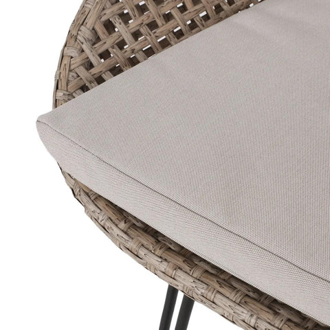 Image of Pondway Outdoor Wicker and Iron Barstools with Cushion, Set of 2-Furny Matter