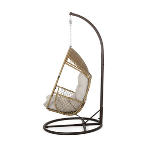 Primo Outdoor Wicker Hanging Basket / Egg Chair with Stand