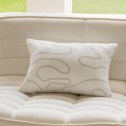 Image of Puddle Embroidered Lumbar Pillow Cover