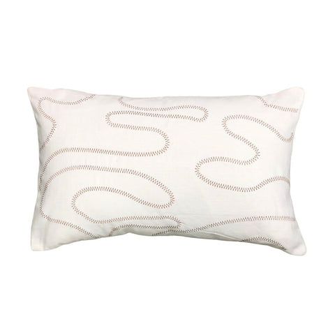 Image of Puddle Embroidered Lumbar Pillow Cover