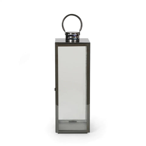 Image of Rohan 24" Modern Outdoor Stainless Steel Lantern