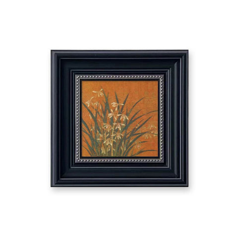 Image of Rustic Delicate Blossom Artwork with Black Ornate Frame