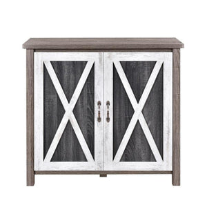 Rustic Farmhouse Storage Cabinet with Barn Door