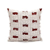 Rustic Fringe Block Throw Pillow