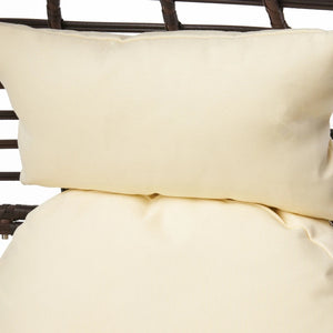 Ruweyda Outdoor Teardrop Wicker Lounge Chair with Water Resistant Cushion