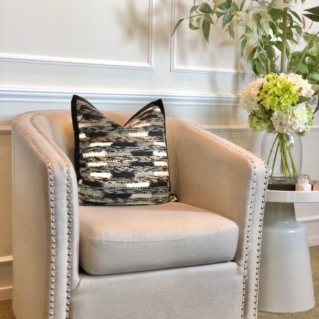 Sable Stripes Throw Pillow Cover
