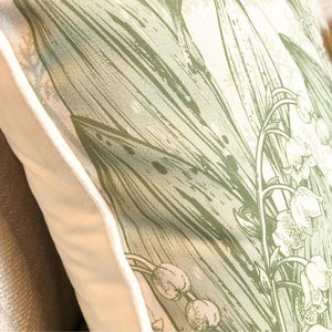 Sage Green Bluebell Throw Pillow Cover