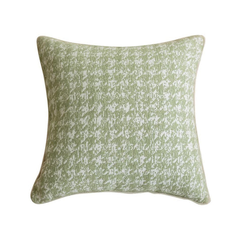 Image of Sage Green Houndstooth Throw Pillow Cover
