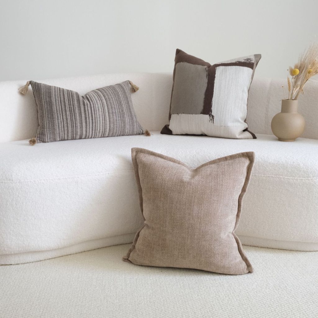 Sandstone Stripes Lumbar Pillow Cover
