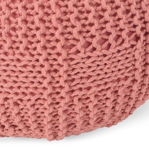 Image of Sardis Modern Knitted Cotton Round Pouf