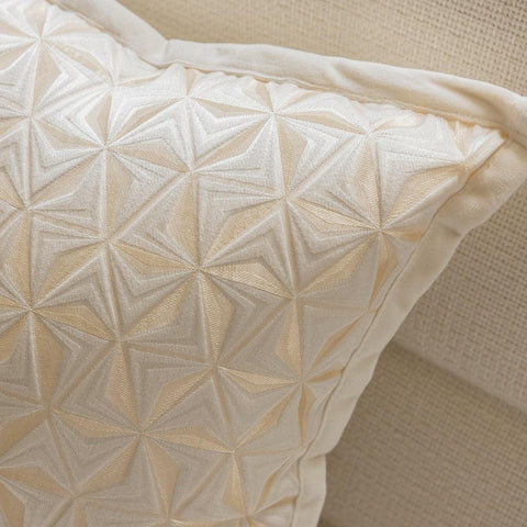 Image of Shimmering Pinwheel Jacquard Throw Pillow Cover