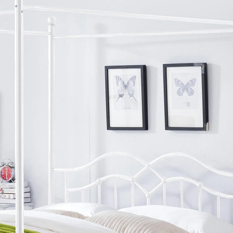 Image of Simona Traditional Iron Canopy Queen Bed Frame