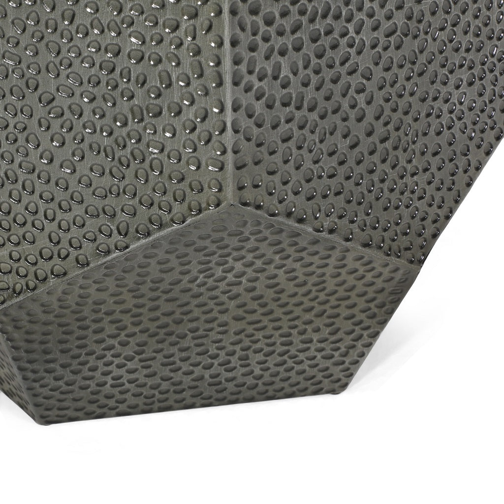Spofford Modern Hammered Iron Geometric Side Table