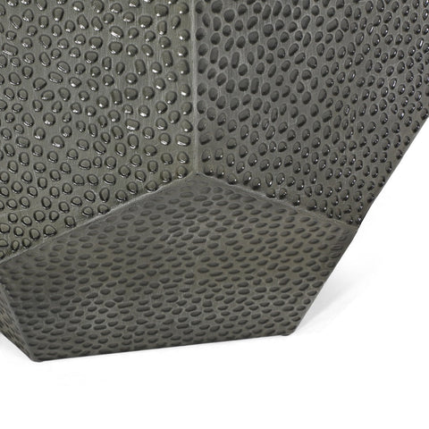 Image of Spofford Modern Hammered Iron Geometric Side Table