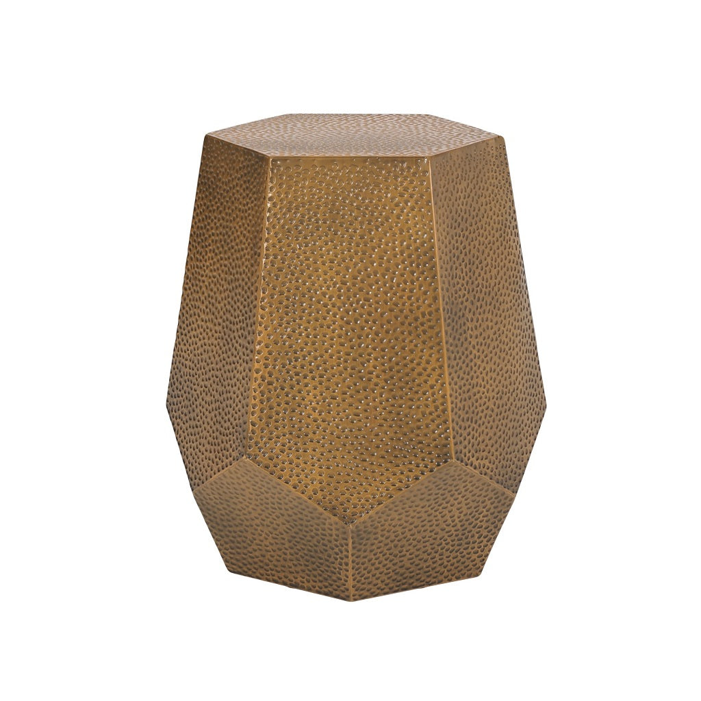 Spofford Modern Hammered Iron Geometric Side Table