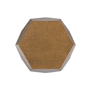 Spofford Modern Hammered Iron Geometric Side Table