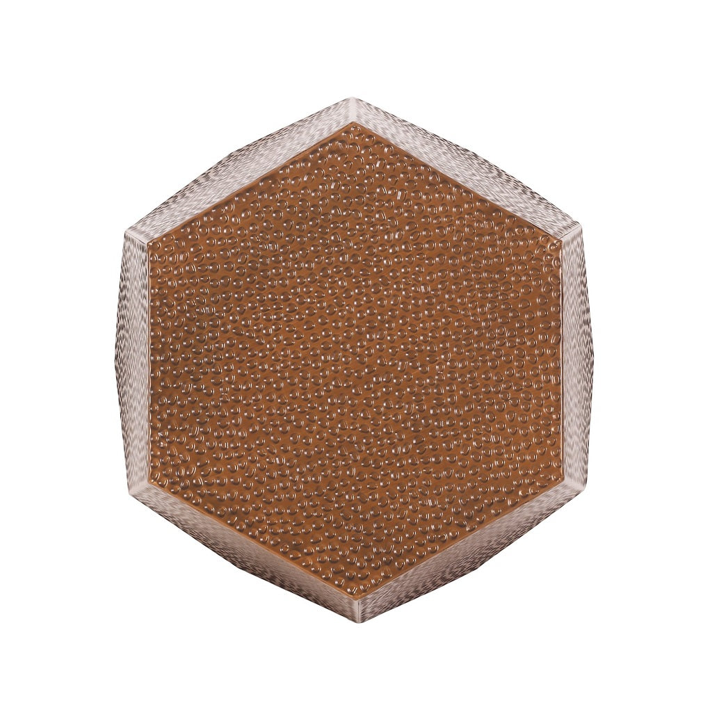 Spofford Modern Hammered Iron Geometric Side Table
