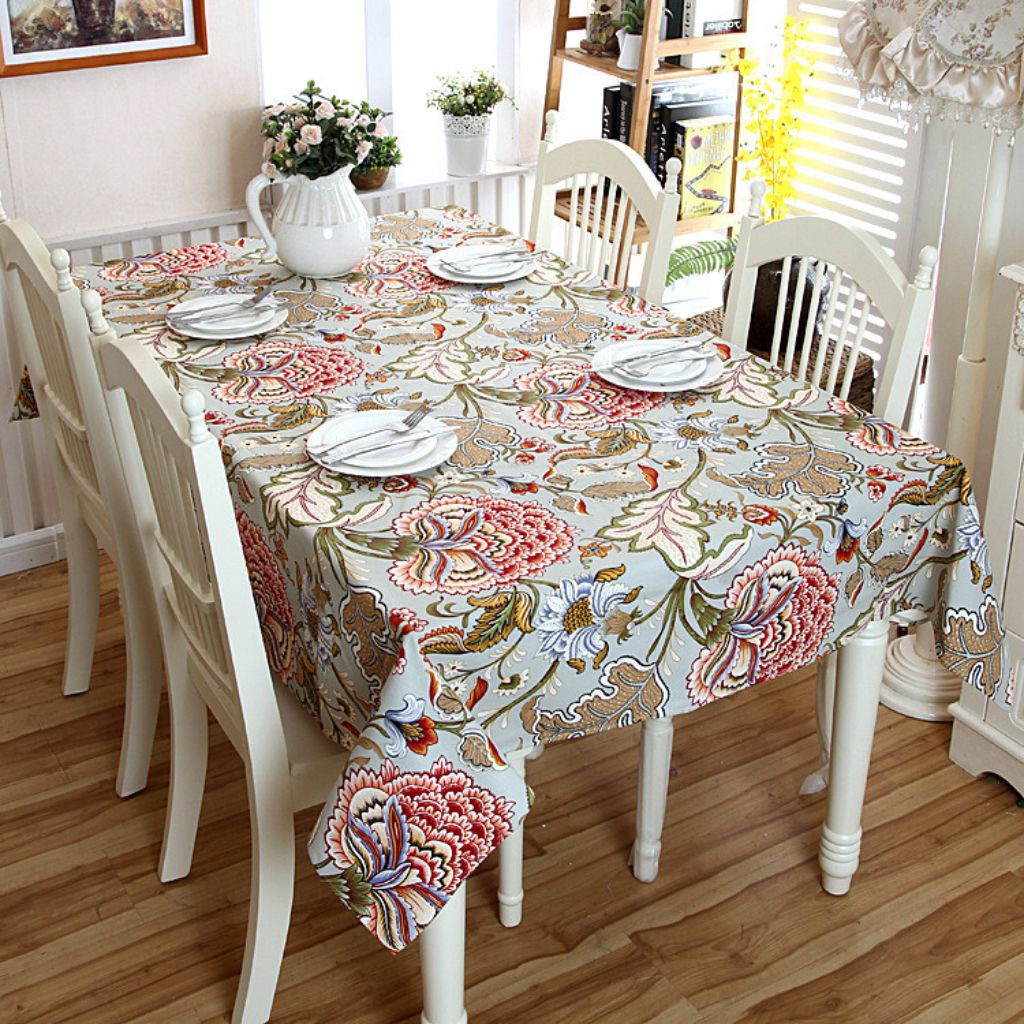 Spring Garden Floral Tablecloth