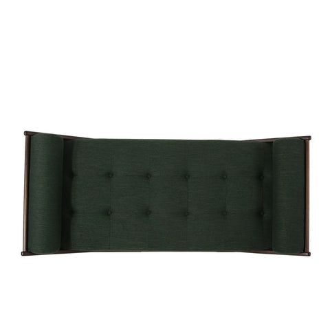 Image of Sumner Contemporary Tufted Chaise Lounge with Rolled Accent Pillows