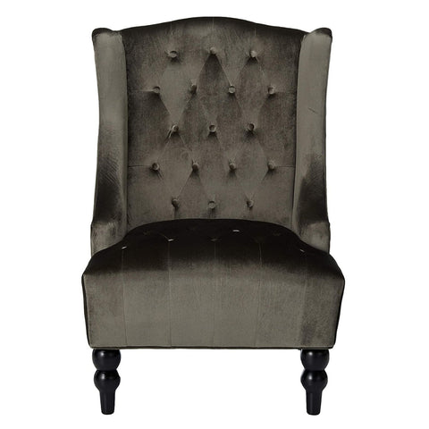 Image of Talisa Winged High-Back Tufted New Velvet Club Chair