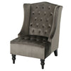 Talisa Winged High-Back Tufted New Velvet Club Chair