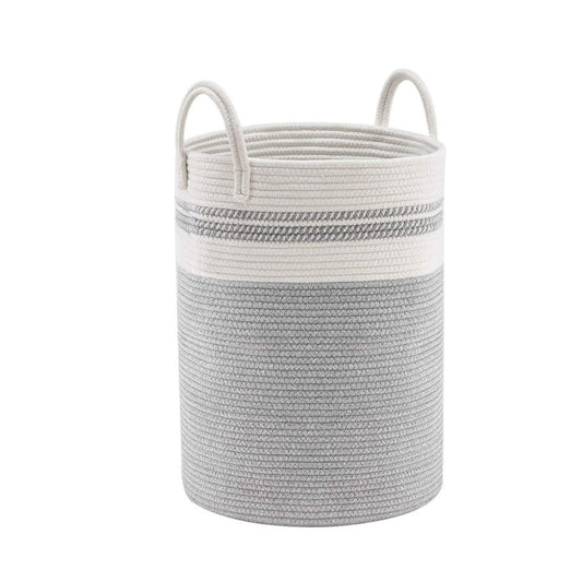 Tall Cotton Rope Laundry Basket
