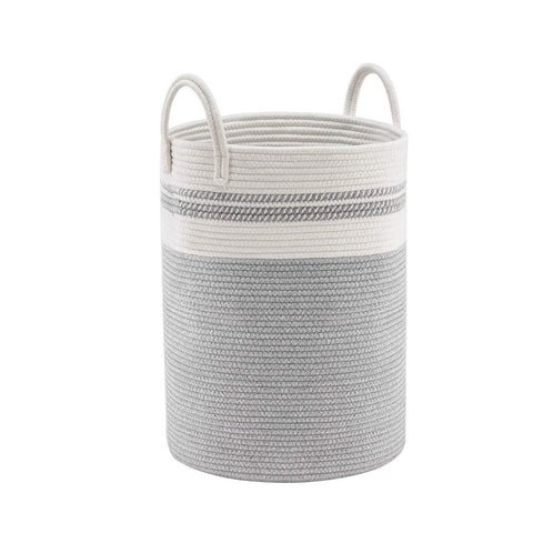 Tall Cotton Rope Laundry Basket