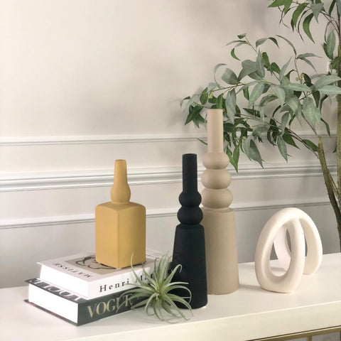 Image of Taupe Stacked Silhouette Vase