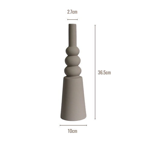 Image of Taupe Stacked Silhouette Vase