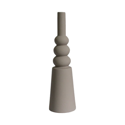 Image of Taupe Stacked Silhouette Vase