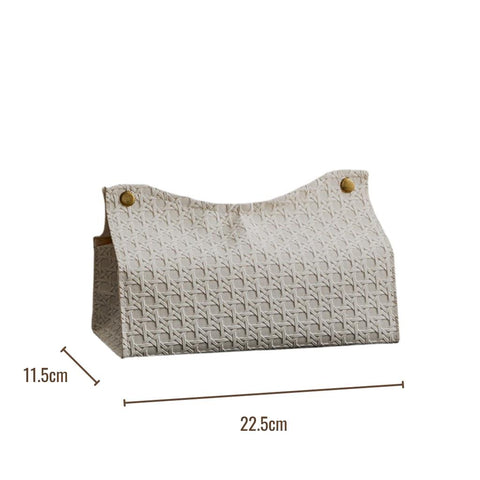 Image of Taupe Weave Tissue Box Cover