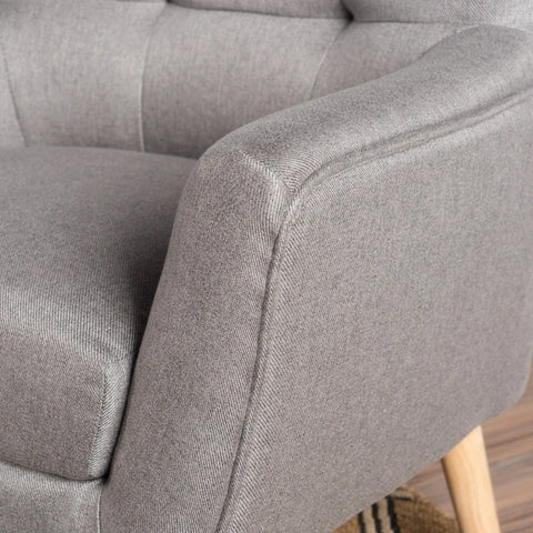 Image of Temescal Mid Century Modern Dark Teal Fabric Accent Chair