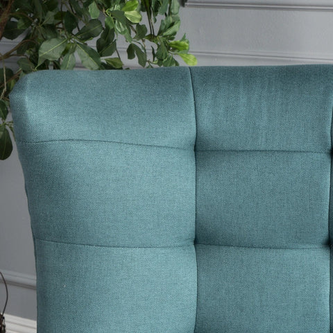 Image of Temescal Mid Century Modern Dark Teal Fabric Accent Chair