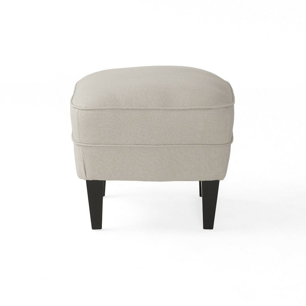 Teton Button Tufted Upholstered Club Chair With Footstool
