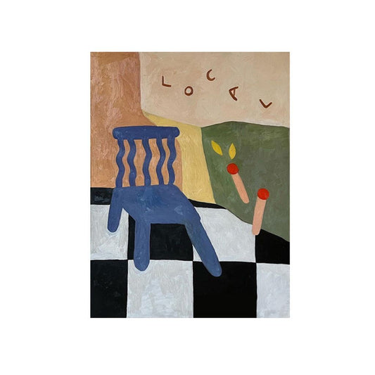 The Bold Blue Chair Wall Art Framed Print