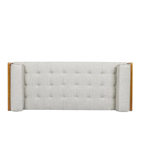 Image of Tiltonsville Mid-Century Modern Tufted Double End Chaise Lounge with Bolster Pillows