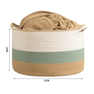 Trio-Tone Cotton Rope Laundry Basket