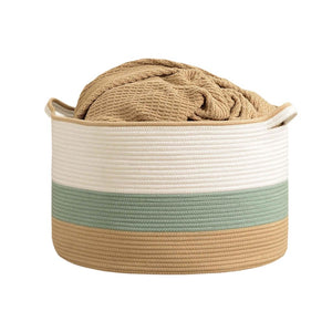 Trio-Tone Cotton Rope Laundry Basket