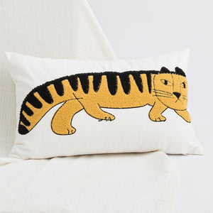 Tufted Tiger Lumbar Pillow Cover