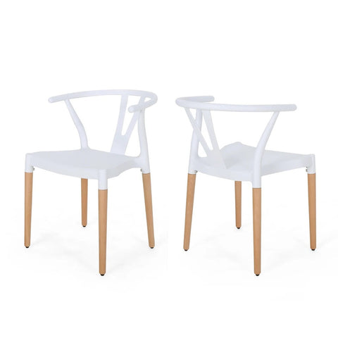 Image of Victoria Modern Dining Chair with Beech Wood Legs (Set of 2)