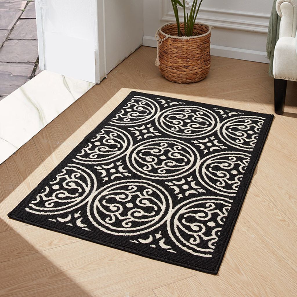 Vintage Black Vine Non-slip Doormat